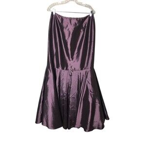 Jade Couture Dress Women's Size 12 Purple Satin Prom Strapless